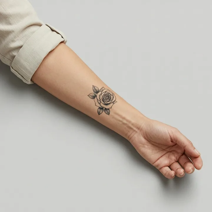 Rose on the forearm result